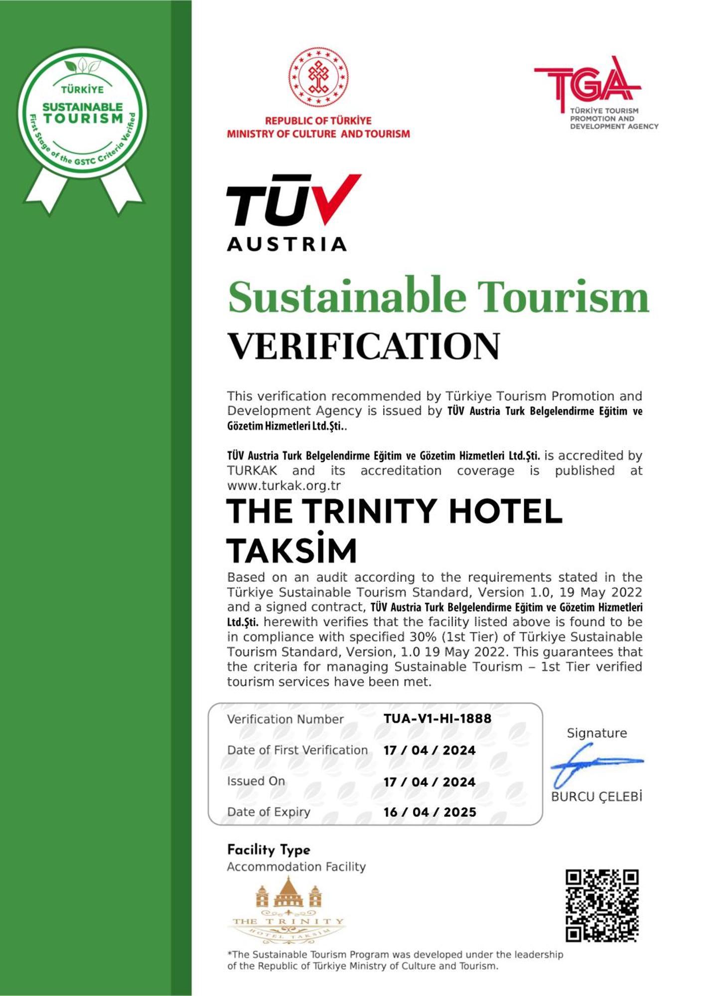 The Trinity Hotel Taksim - Special Category Istanbulská provincie Exteriér fotografie